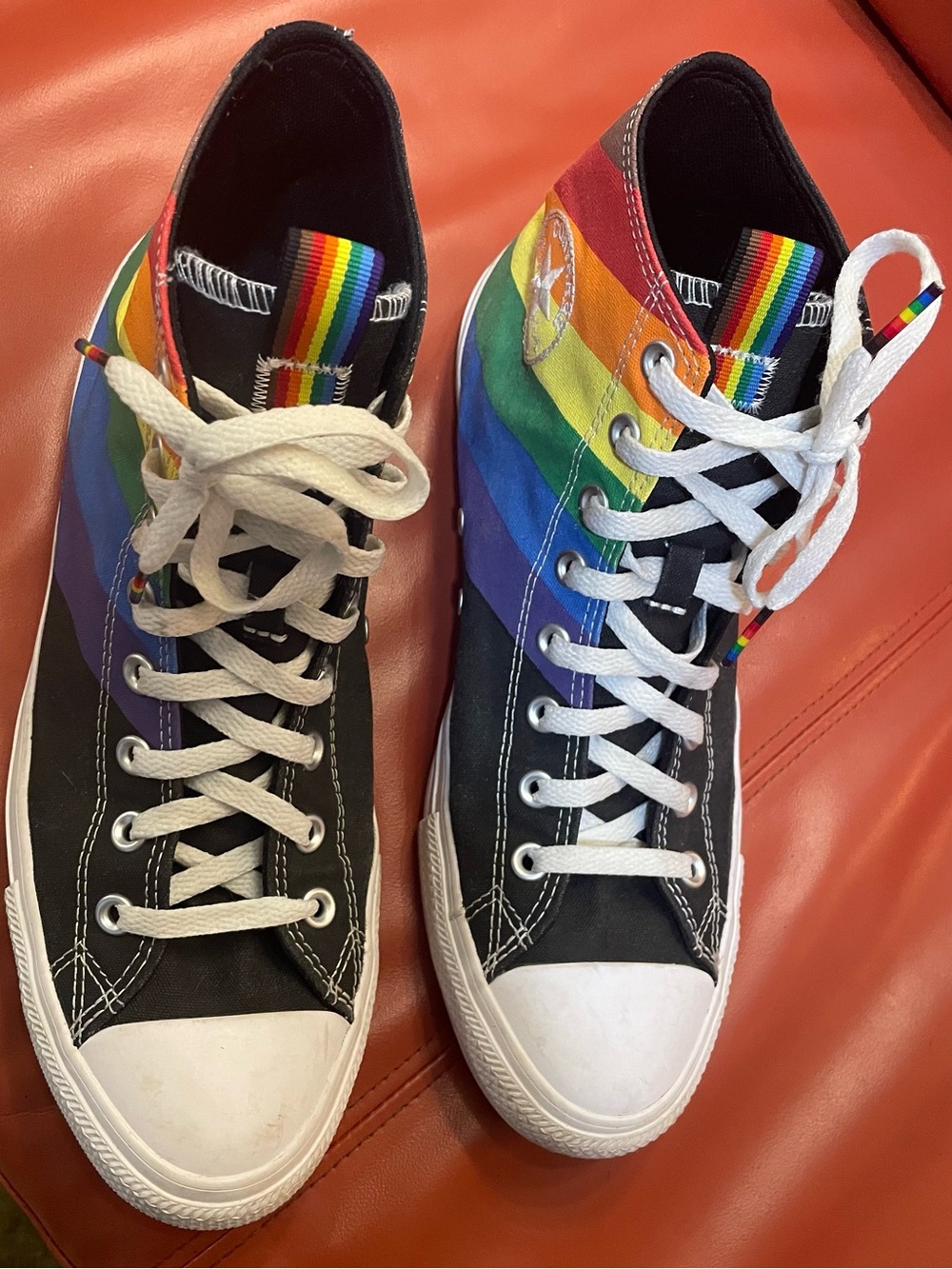 Converse Rainbow High Top Sneakers - Multicolor - Picture 2 of 8